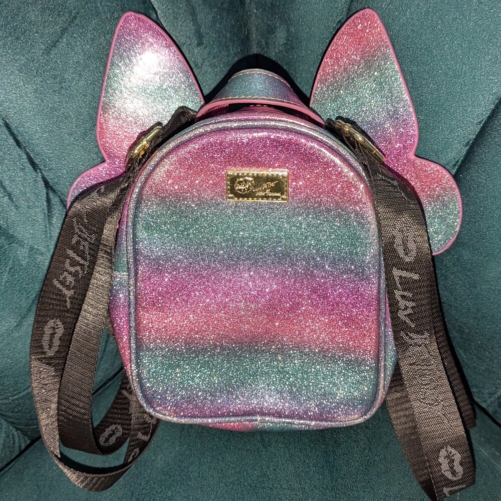 Rare Betsey Johnson Fairy Wing Glitter Mini Backpack